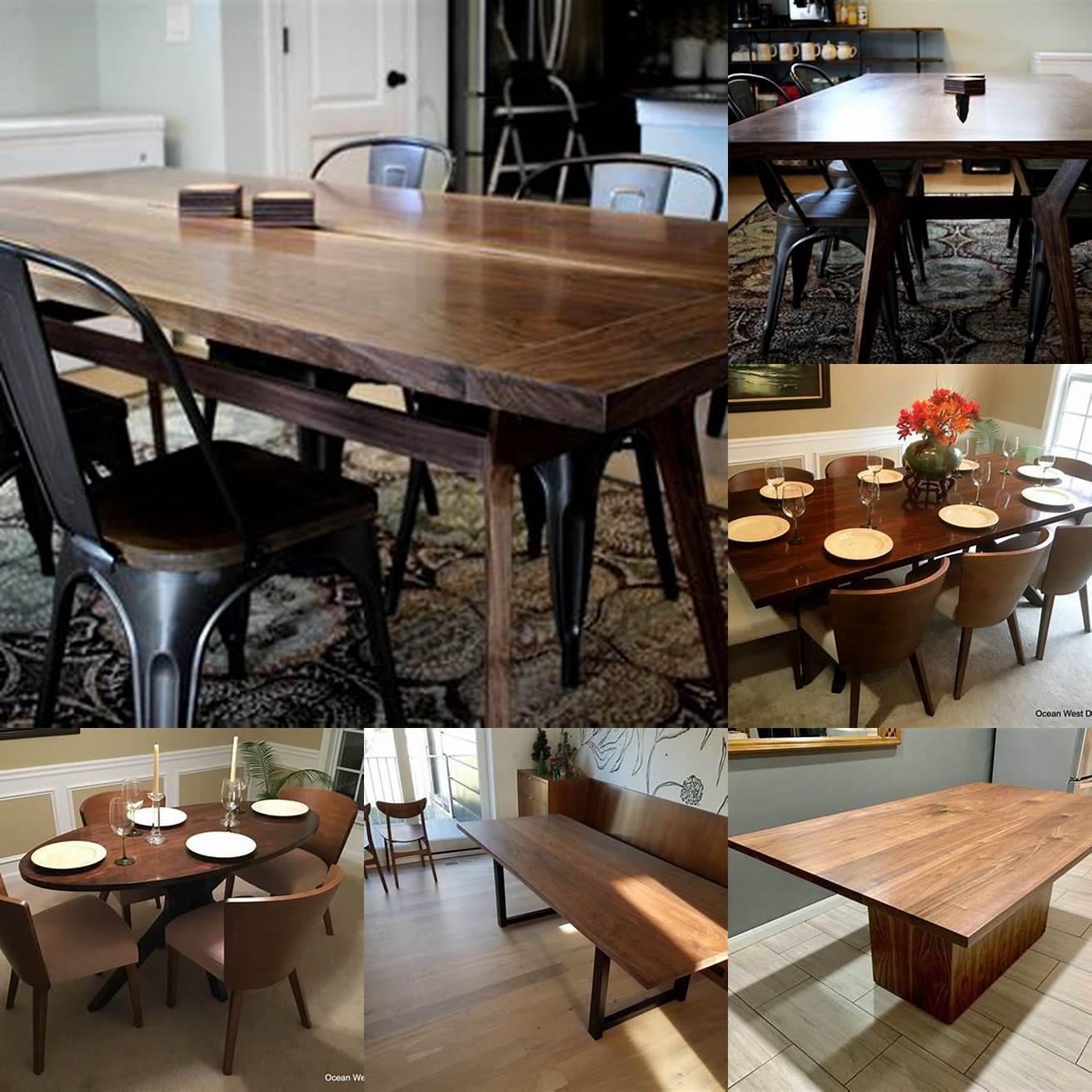 A modern walnut dining table can serve as the centerpiece of your dining room