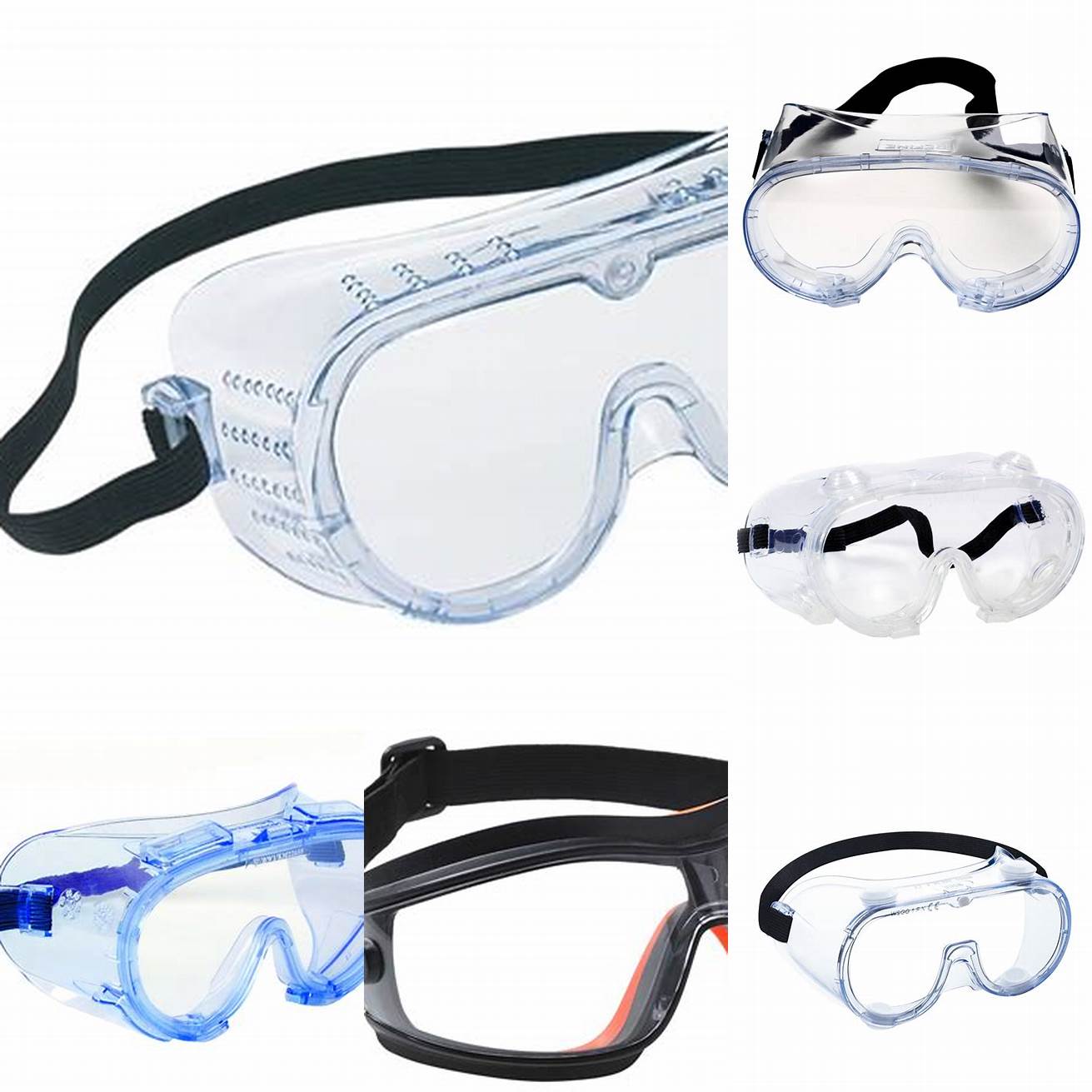 A pair of safety goggles
