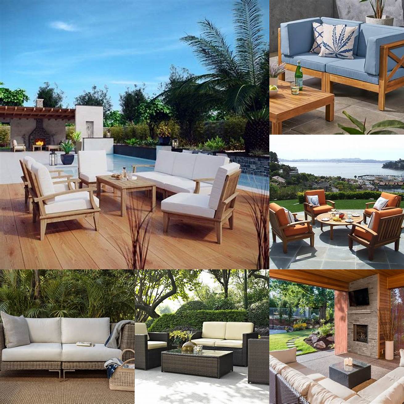 A photo of the furniture being used in the customers outdoor space