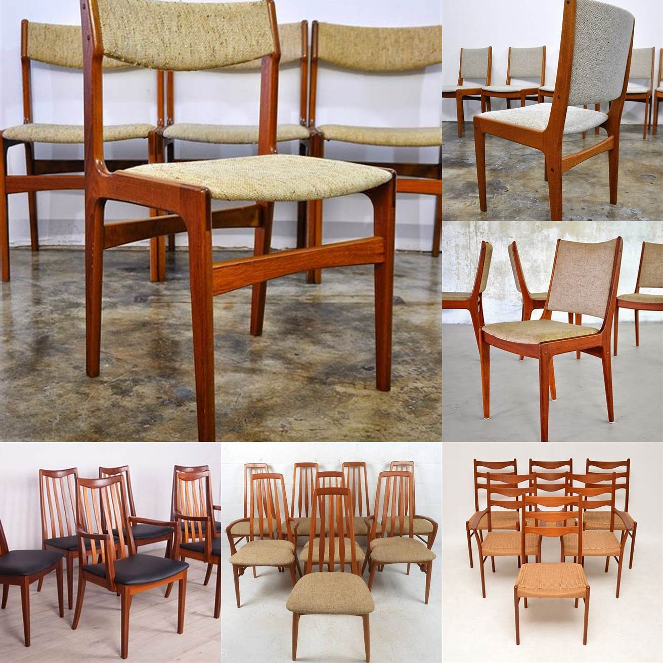 A picture of a dining chair made of teak