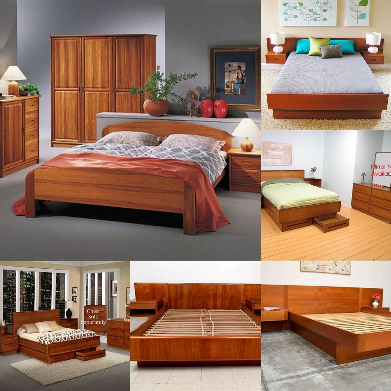 A picture of teak bedroom furniture