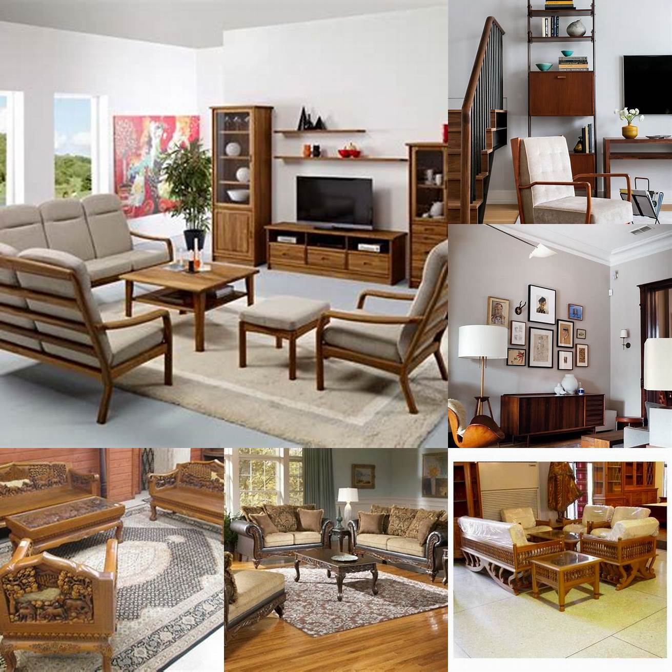 A picture of teak living room furniture