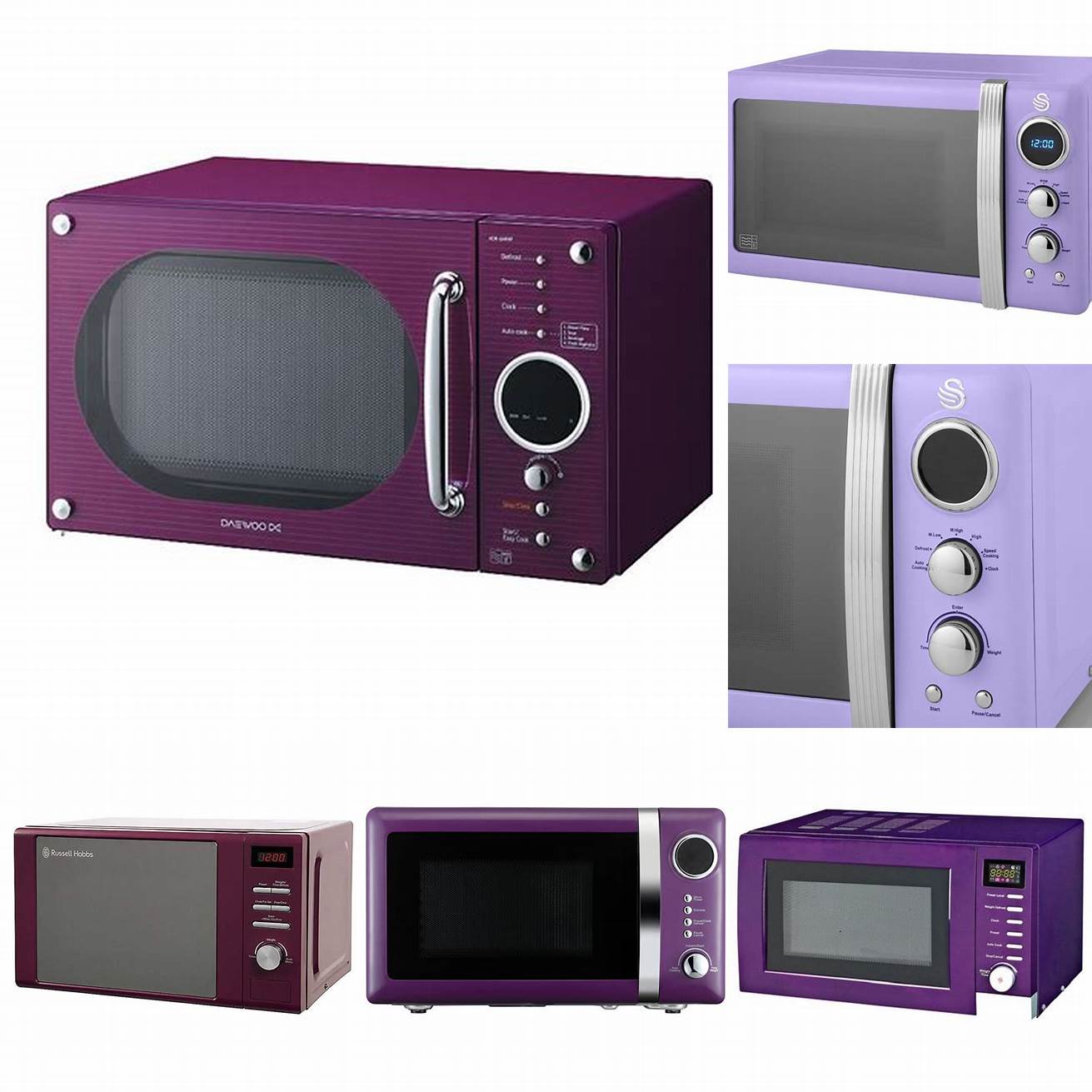 A purple microwave