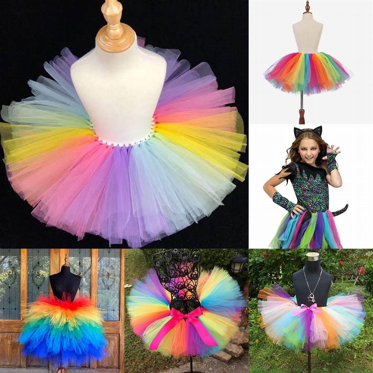 A rainbow tutu skirt