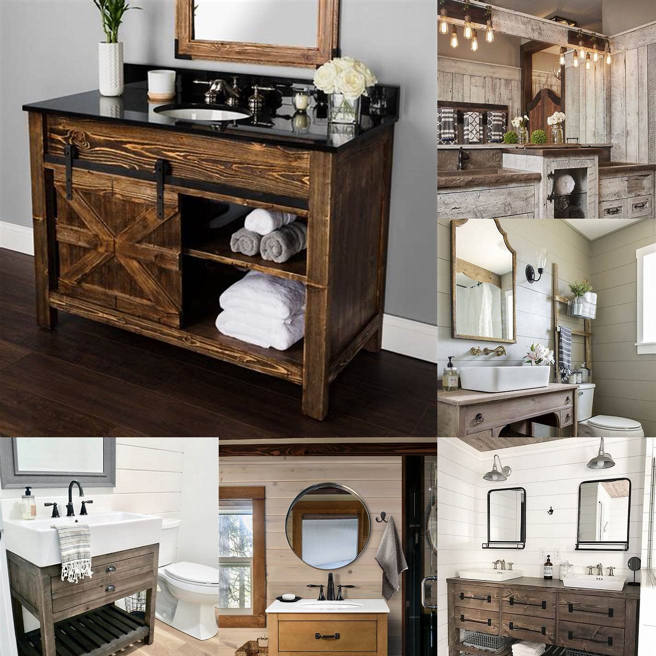A rustic farmhouse bathroom vanity can add a cozy and charming touch to your bathroom