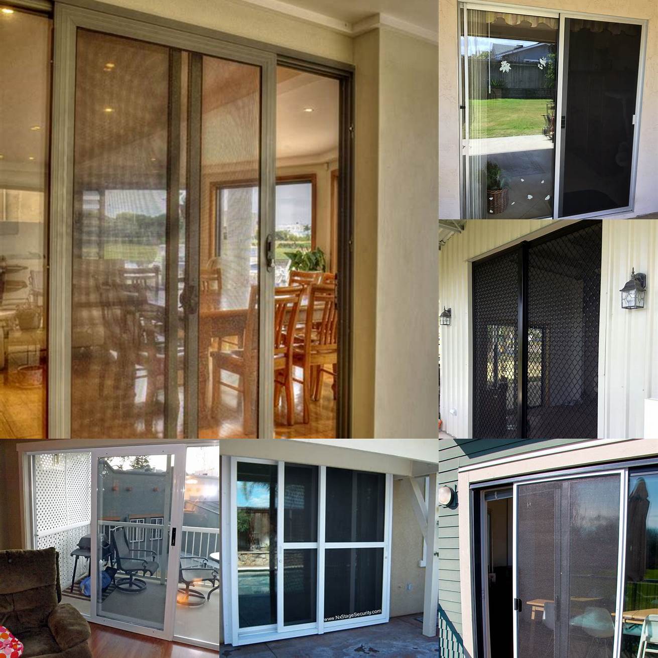 A sliding screen door with a built-in security lock