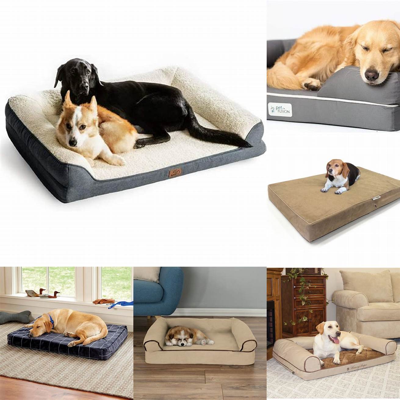 A small dog bed made from memory foam