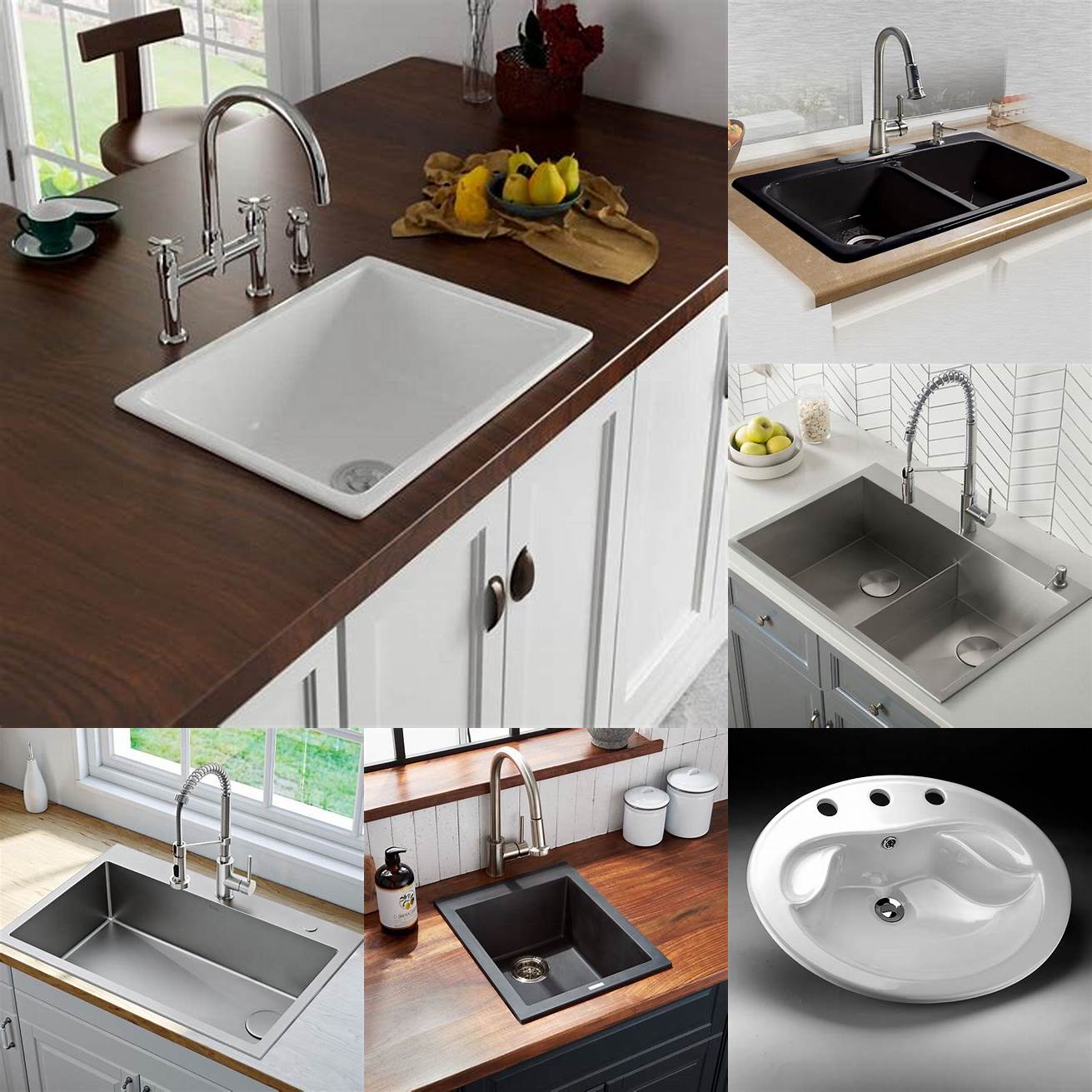 A small drop-in sink