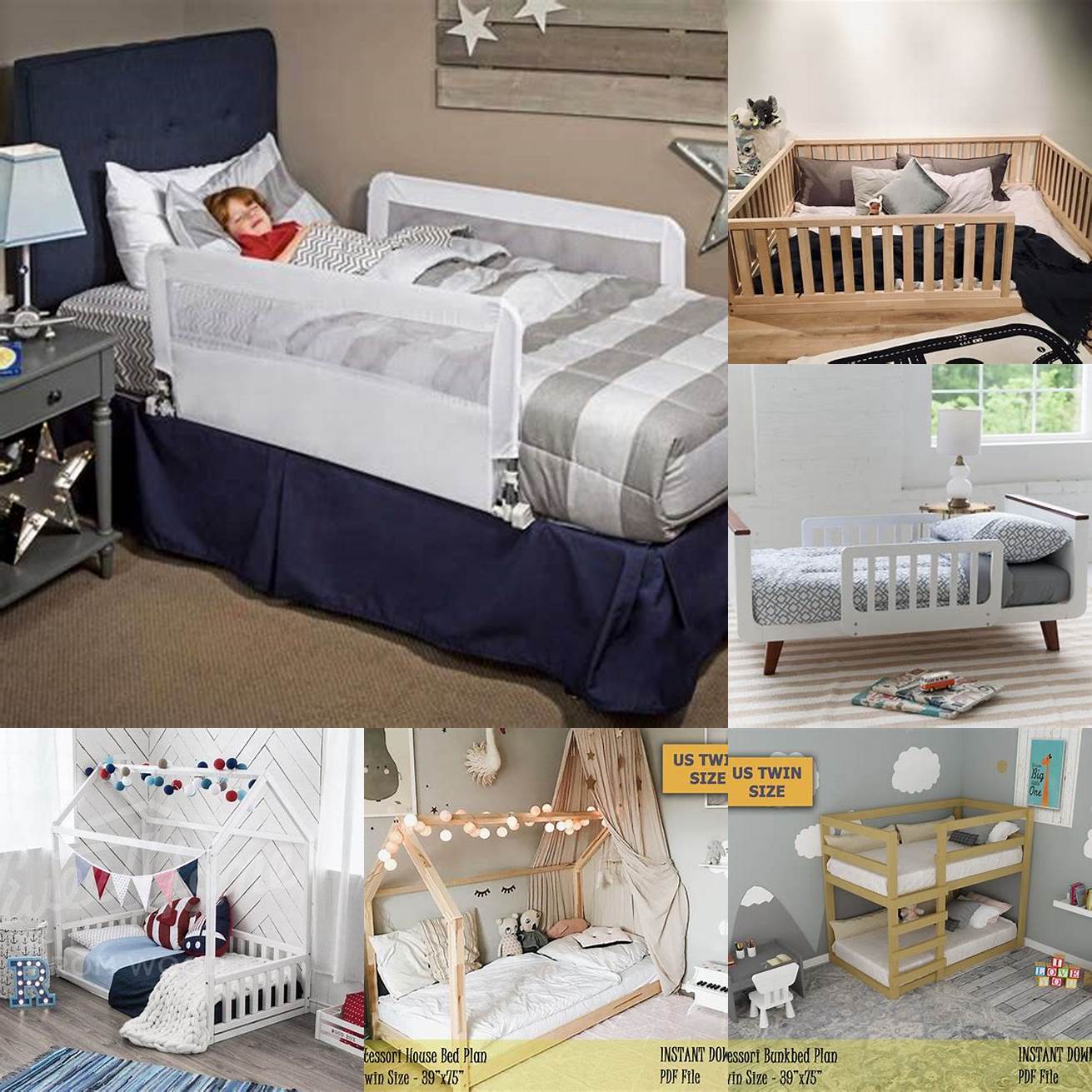 A standard bed frame is perfect for kids who are transitioning from a crib