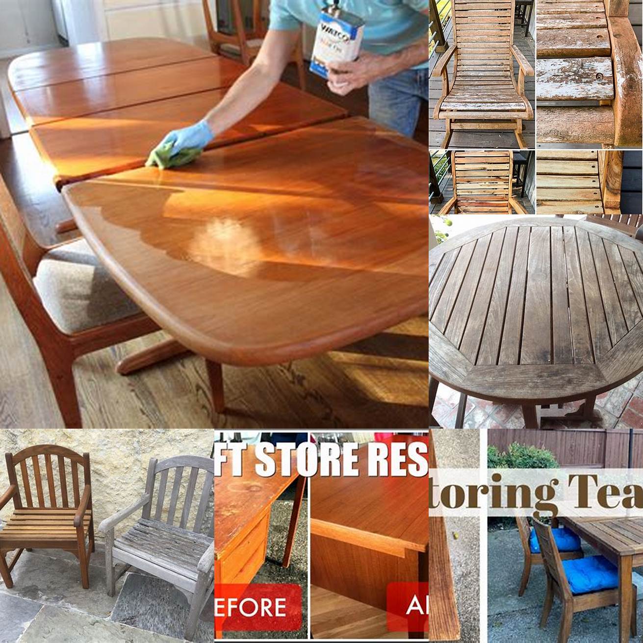 A teak furniture restoration project