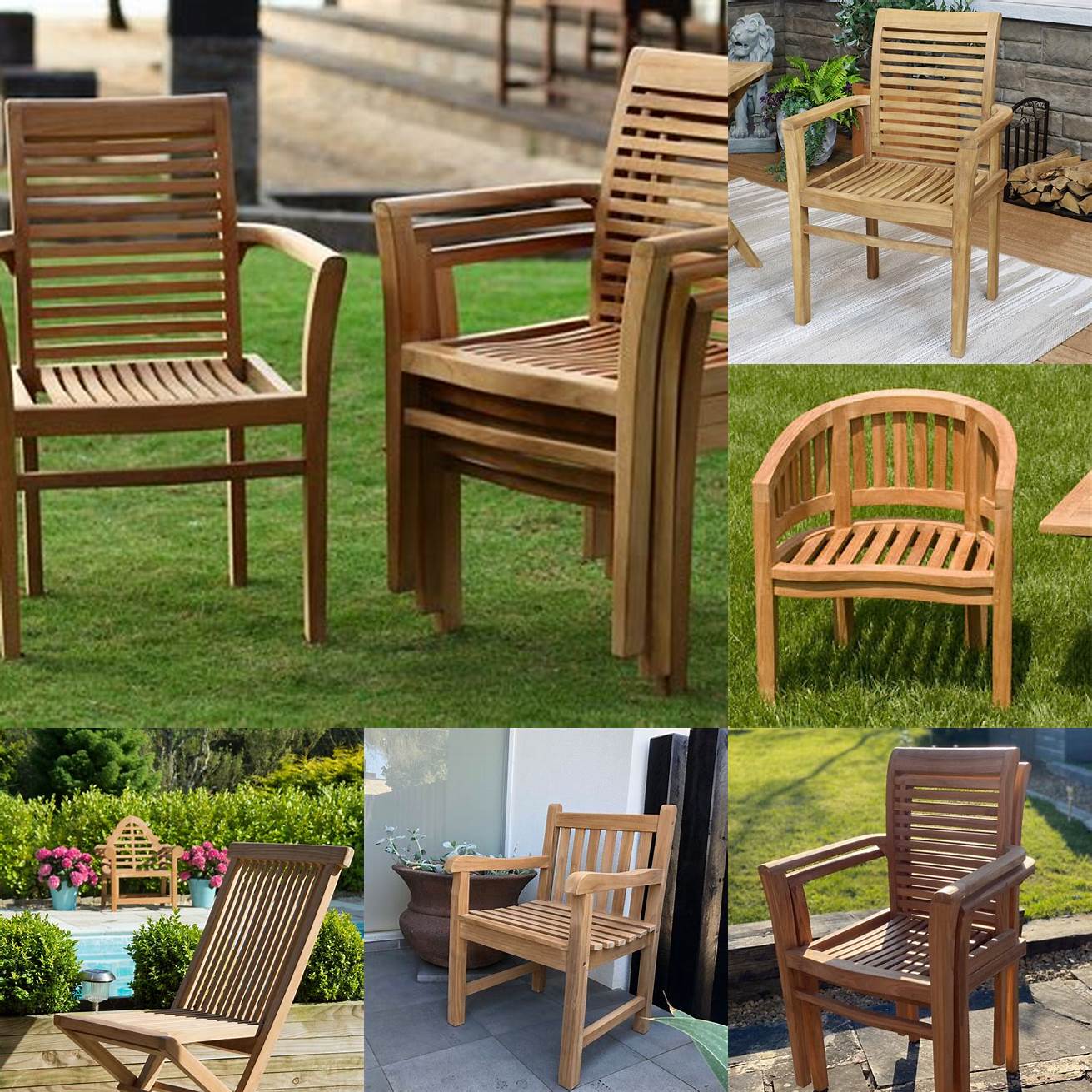 A teak garden chair with a protective coating