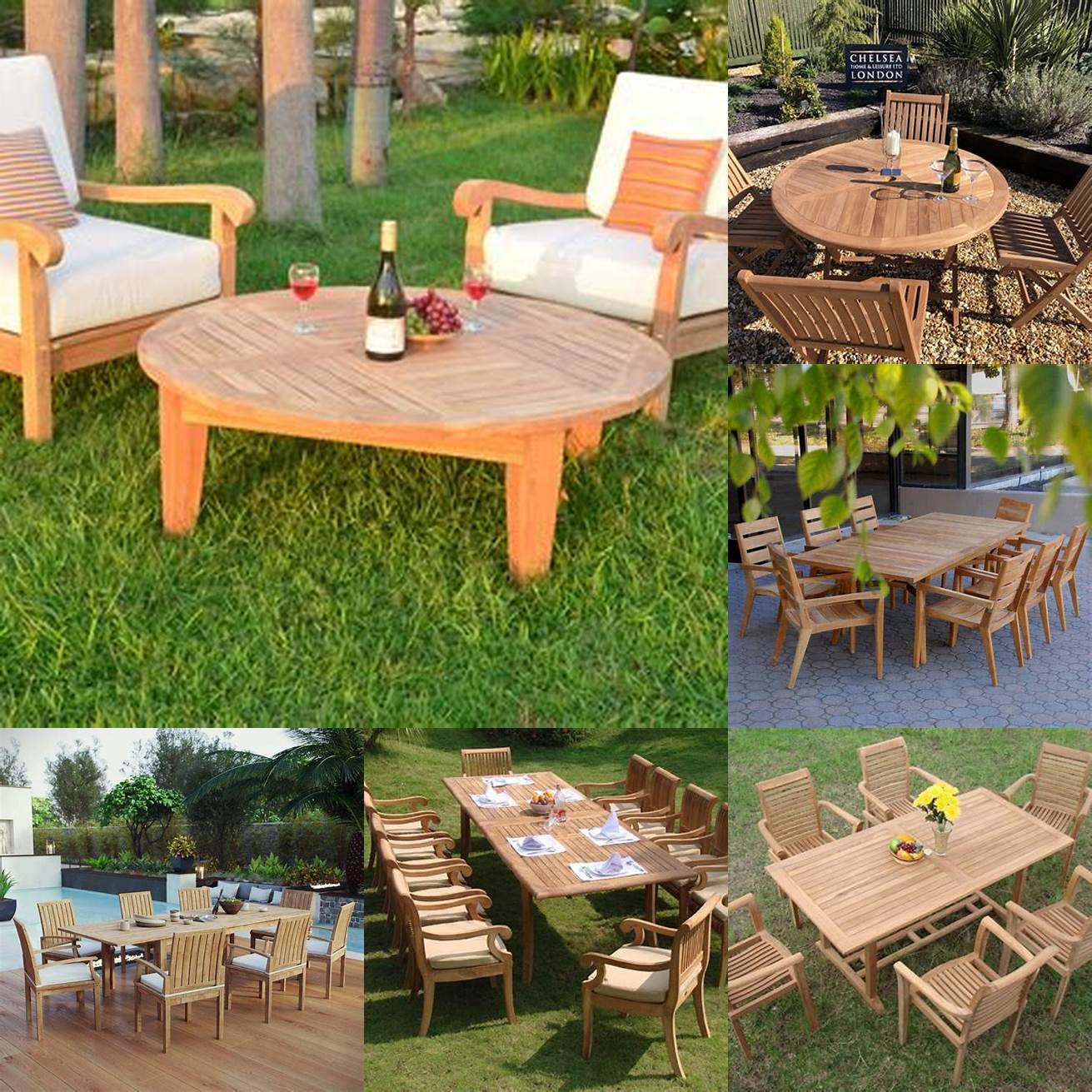 A teak outdoor furniture store owner