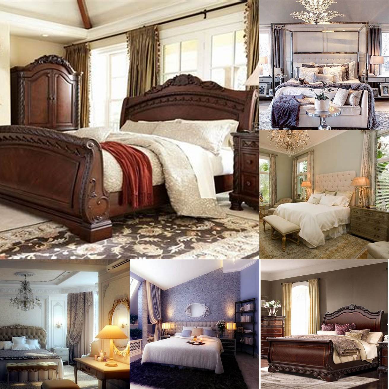 A traditional bedroom exudes sophistication and elegance The intricate details of the furniture and the rich colors of the fabrics create a luxurious ambiance that is perfect for those who appreciate classic beauty