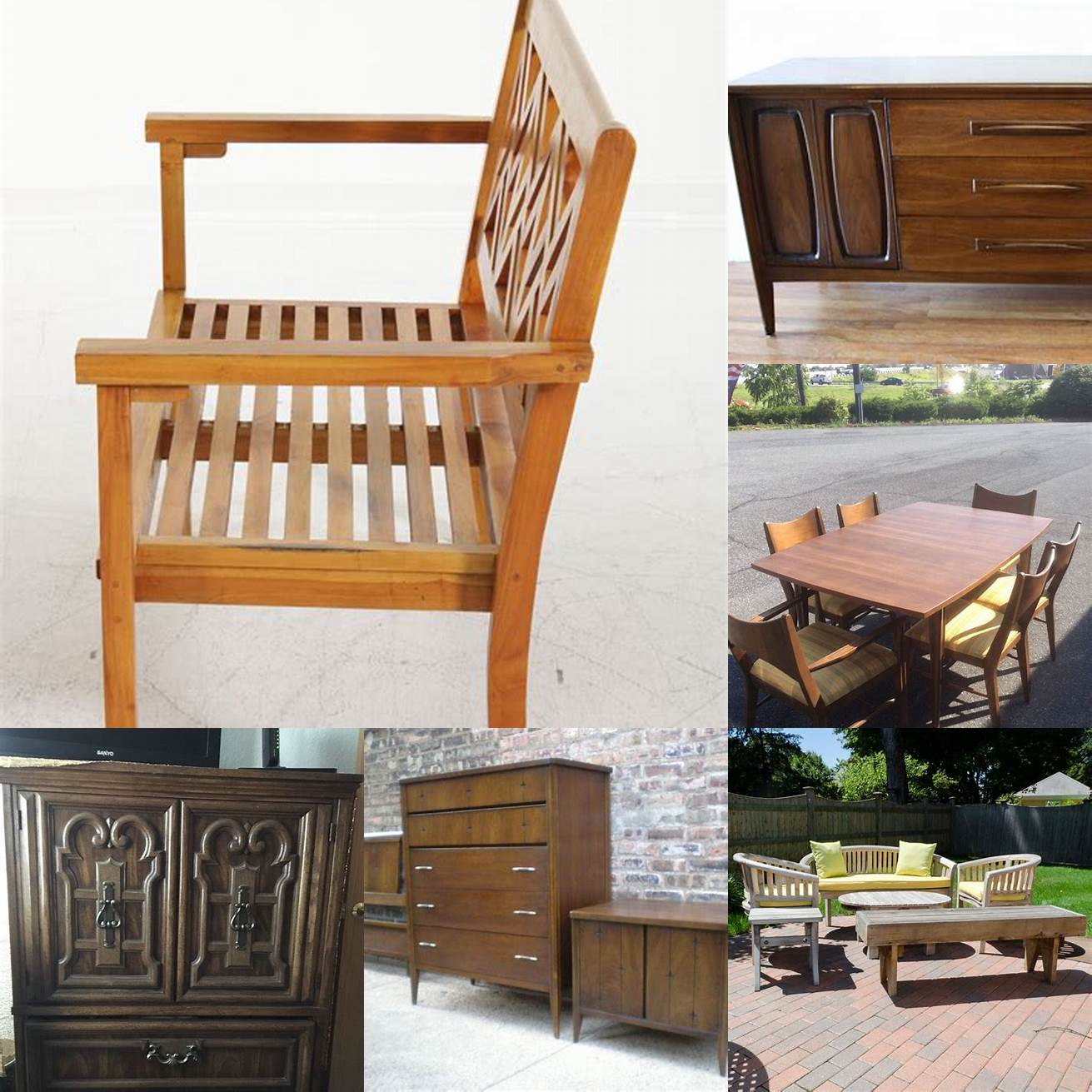 A variety of Broyhill Teak Furniture