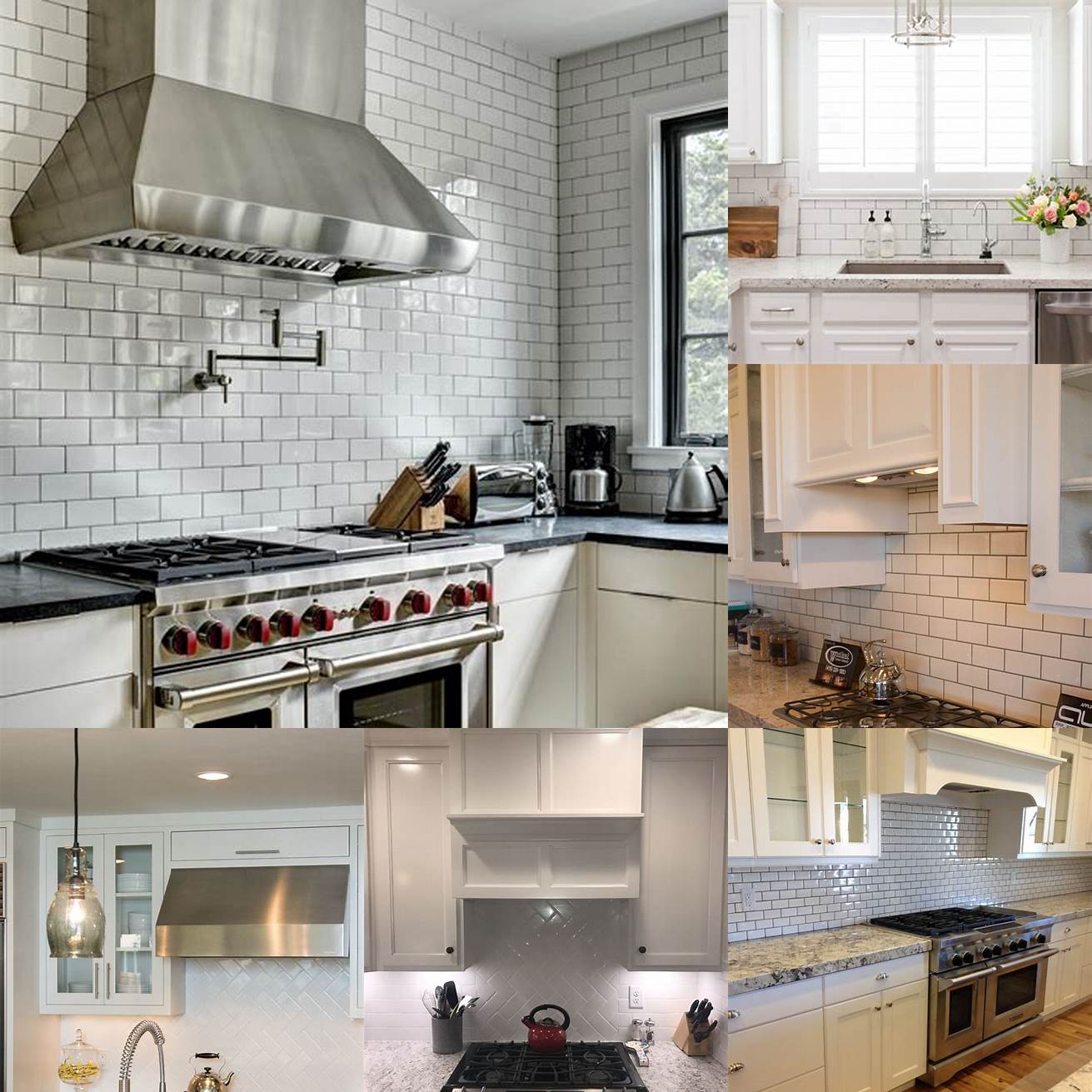 A white kitchen with subway tile backsplash is classic and timeless