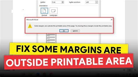 A Header Of Section 1 Is Outside The Printable Area