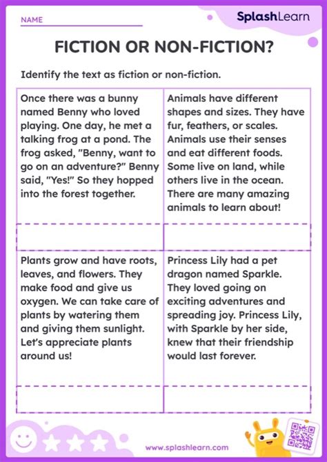 A Printable Reading Text For 5 Grade Fiction
