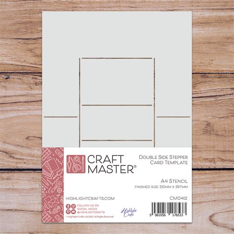 A4 Side Stepper Card Template