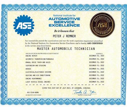 ASE Automotive Certification