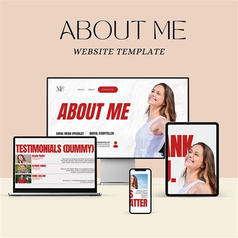 About Me Template For Website