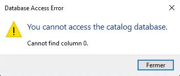Access To Catalog Index Catalog Index Database Failed.