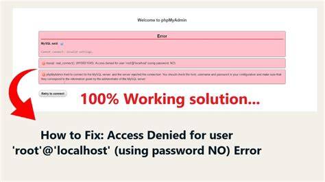 Access denied for user rootlocalhost using passwordNO