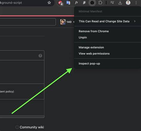 Accessing console and devtools of extensions background script