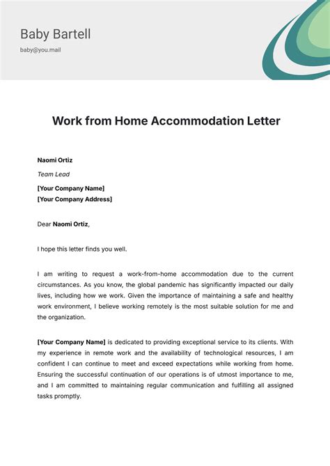 Accommodation Letter Template