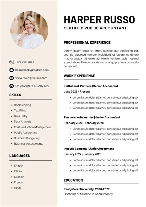 Accounting Resume Templates