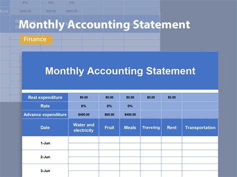 Accounting Statement Template
