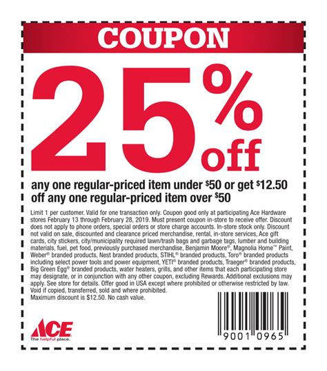 Ace Hardware Coupons Printable