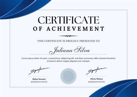 Achievement Certificate Templates