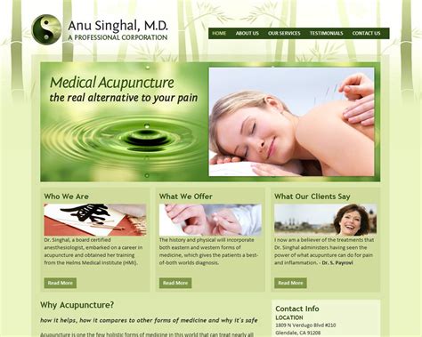 Acupuncture Website Templates