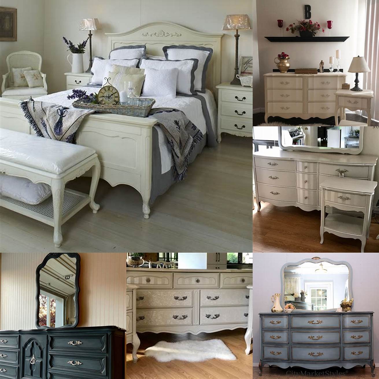 Add a French Provincial dresser to your bedroom for a touch of elegance and sophistication