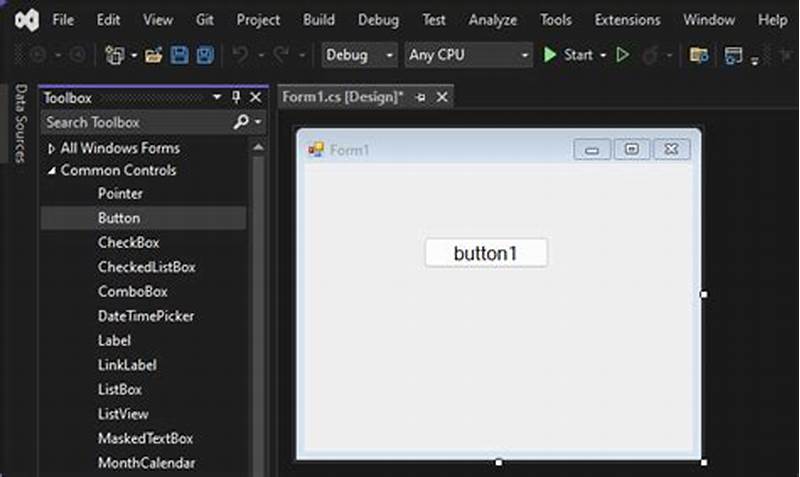Add Button To Windows Form C#