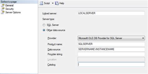 Add Catalog To Linked Server Sql Server