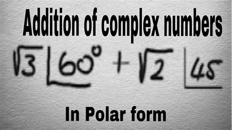Add Complex Numbers In Polar Form