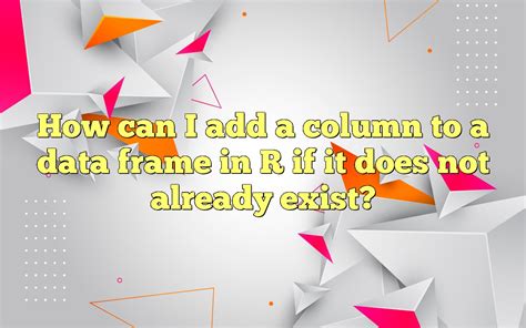 Add a column to a table if it does not already exist
