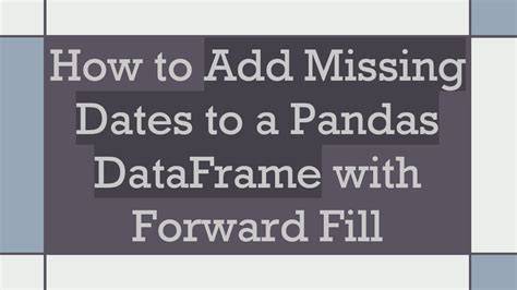 Add missing dates to pandas dataframe