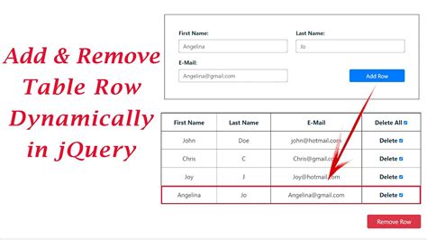 Adding a table row in jQuery