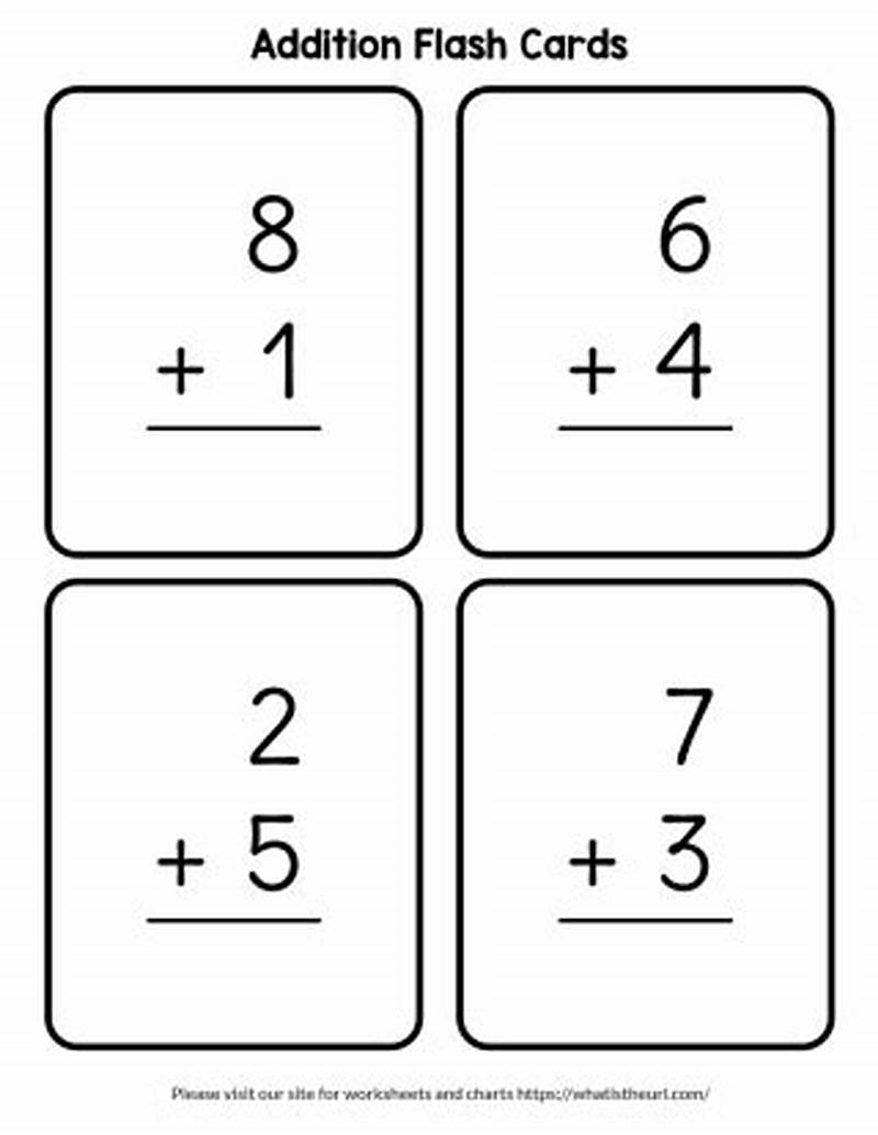 Addition Math Facts Flashcards Printable