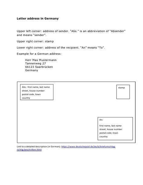 Address Letter Template