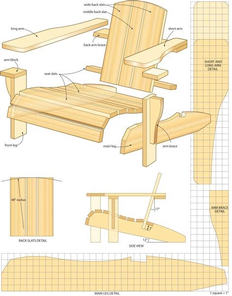 Adirondack Chair Template Kit