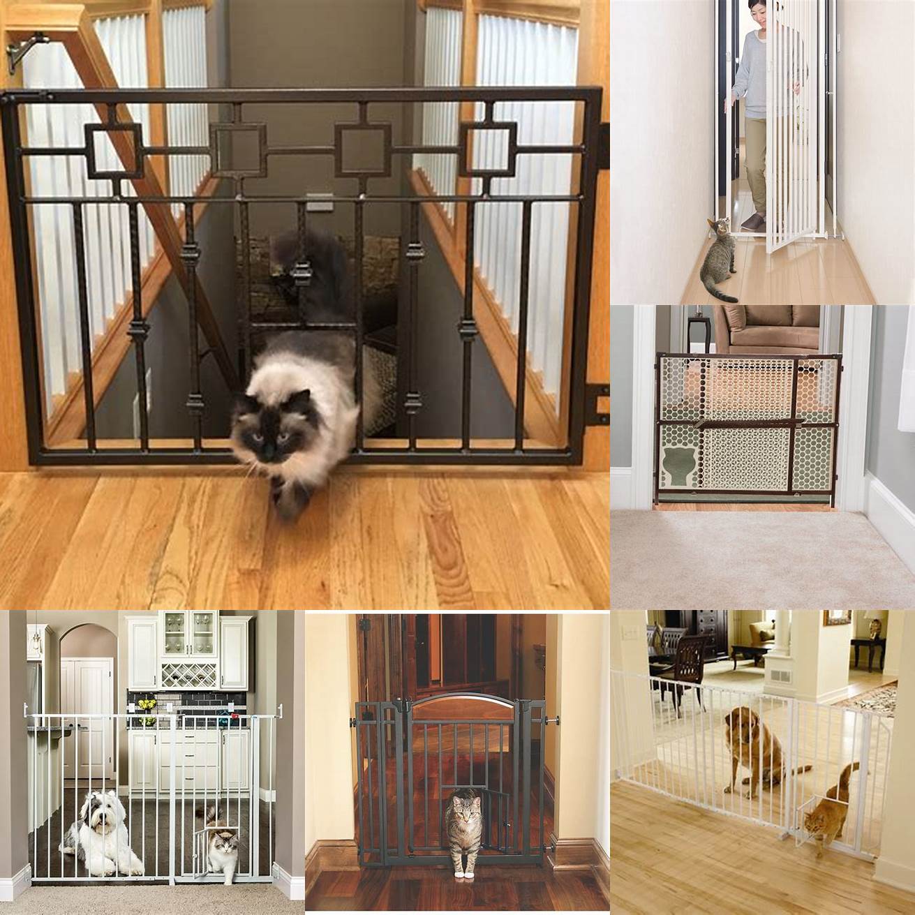 Adjustability Consider purchasing an adjustable cat gate that can be customized to fit your specific needs