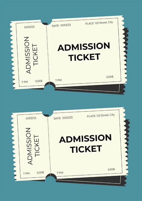 Admission Ticket Template