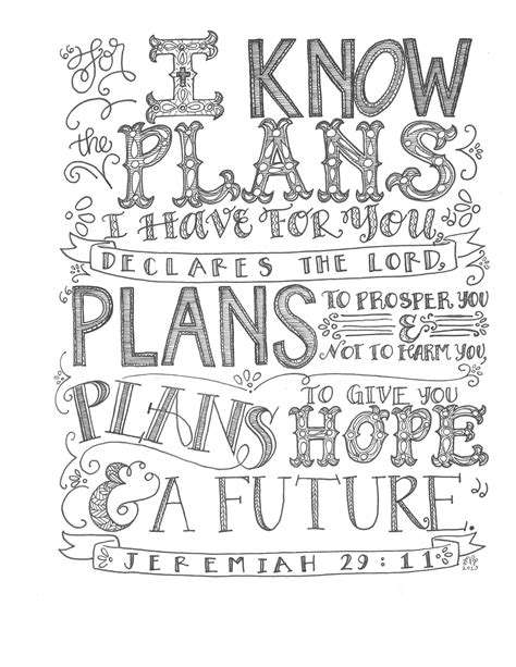 Adult Coloring Pages Printable Jeremiah 29 11