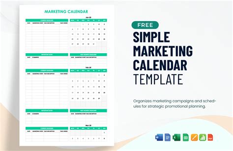 Advertising Calendar Template