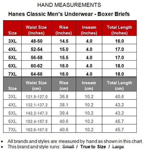 Ae Underwear Size Chart