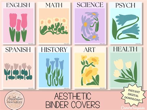 Aesthetic Binder Covers Printable