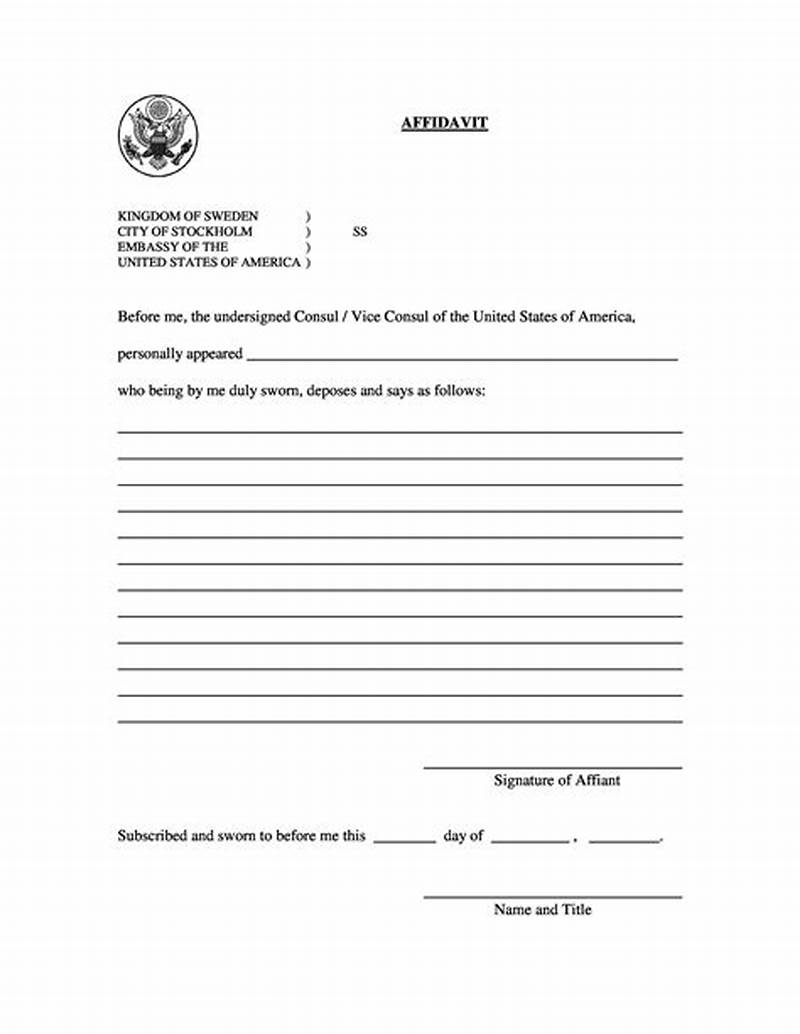 Affidavit Form Example